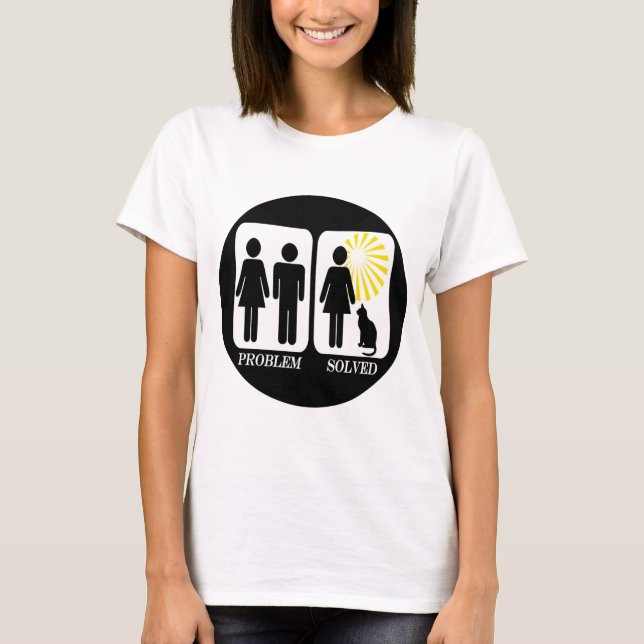 Funny Cat Dam T-shirt (Framsida)