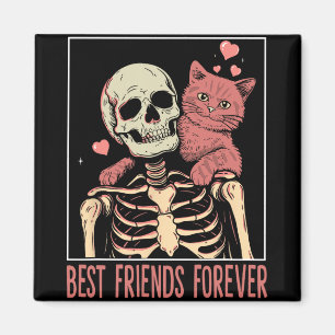Funny Cat Dam Tarot Card Skeleton Kitten Älskare C Magnet