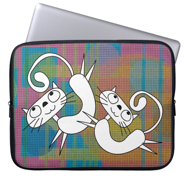 Funny Cat Dance Laptop sleeve 15 tum (Framsidan)