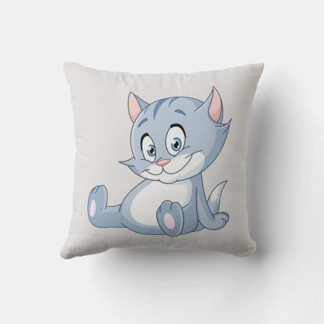 "Funny Cat Design" Dekorativ kudde (Baksida)