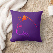 "Funny Cat Design" Dekorativ kudde