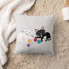 "Funny Cat Design" Dekorativ kudde