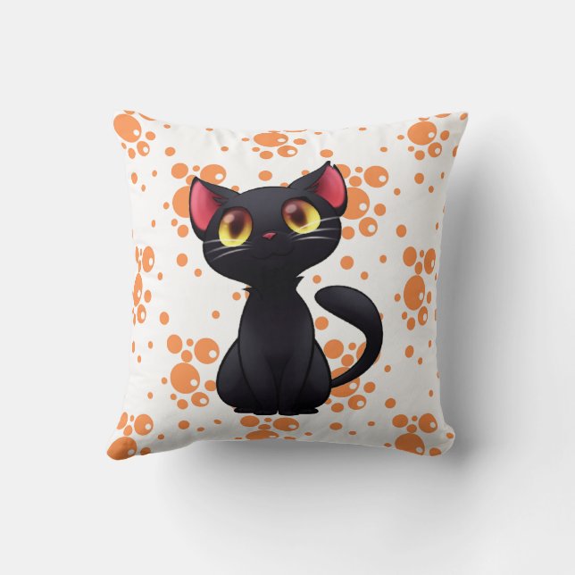 "Funny Cat Design" Dekorativ kudde (Baksida)
