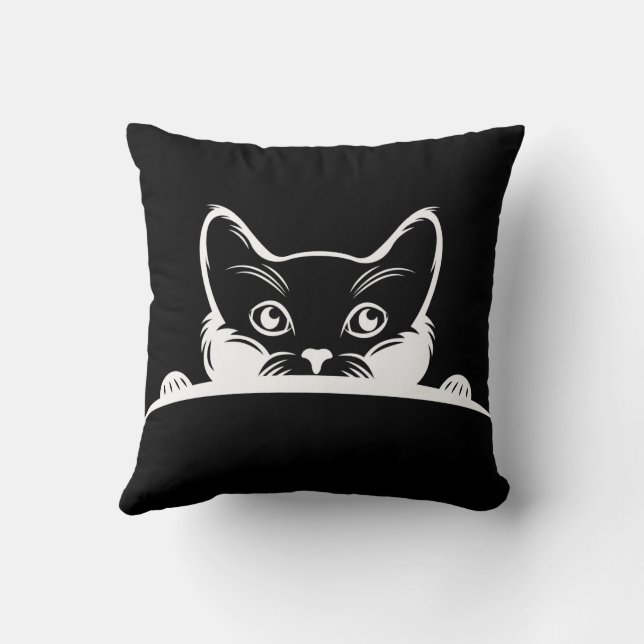 "Funny Cat Design" Dekorativ kudde (Baksida)