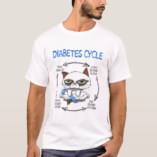 Funny Cat - Diabetescykel T Shirt