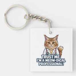 Funny Cat Doctor Animal Humor Illustration