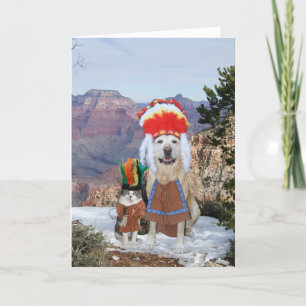 Funny Cat & Dog/Lab Chiefs Birthday Kort