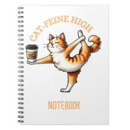 Funny Cat Doing Yoga Notebook Anteckningsbok