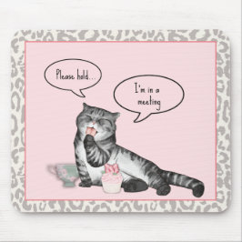 Funny Cat Eating Bakery Mousepad Musmatta