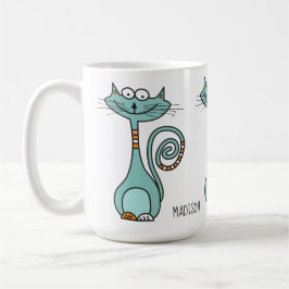 Funny Cat-eget namn mugg