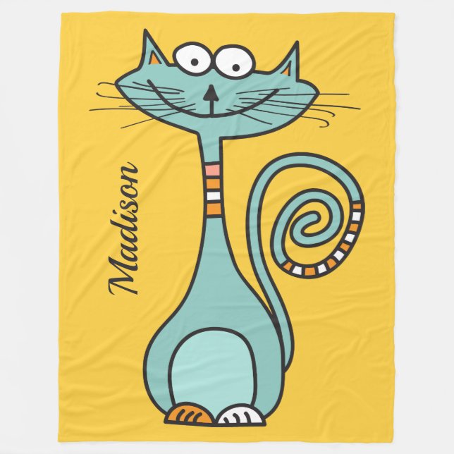 Funny Cat, eget namn och filtar från färg (Framsidan)