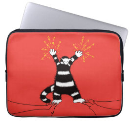 Funny Cat Electrical Ingenjör Red Laptop Fodral