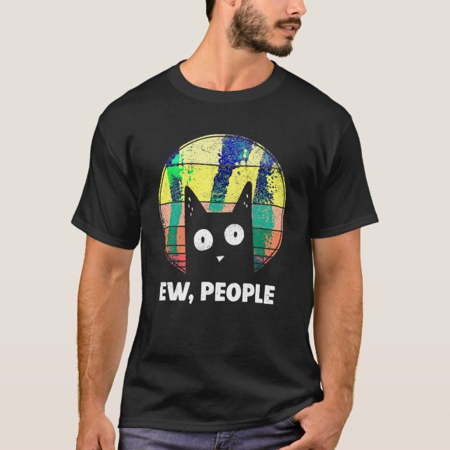 Funny Cat Ew People Meowy Cat Lovers Manar Women G T Shirt (Framsida)