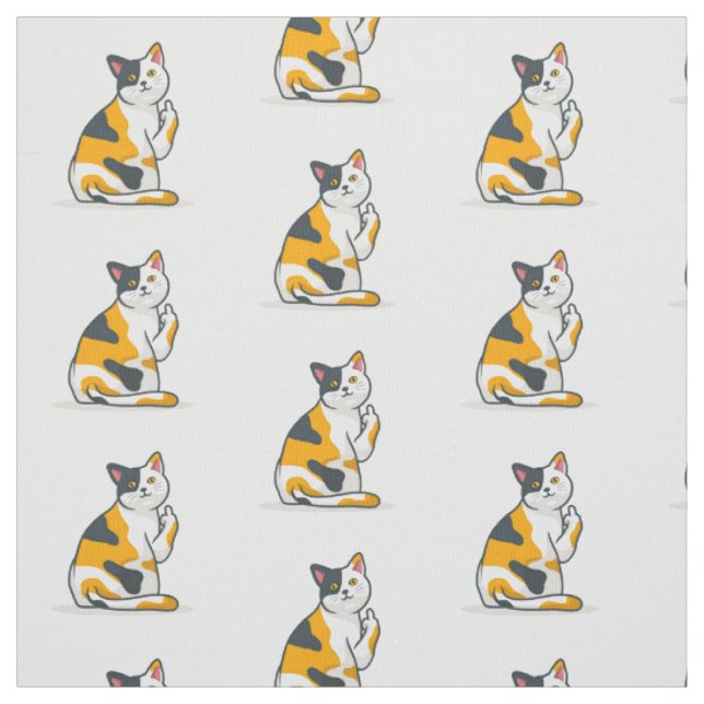 Funny Cat Fabric Tyg (Provkarta)