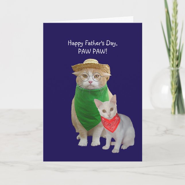 Funny Cat Fars dag Kort (Framsida)