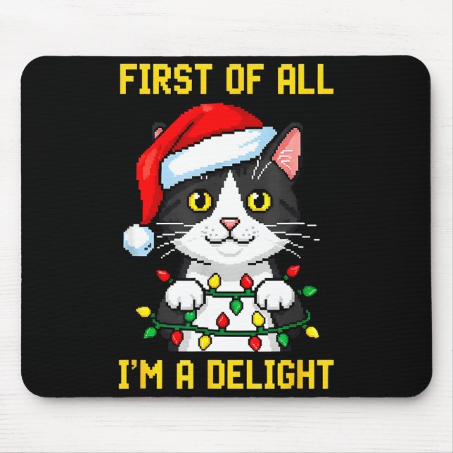 Funny Cat First Of All I'm A Delight Retro Gaming  Musmatta (Framsidan)