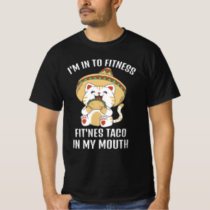Funny Cat Fitness Taco I Min mun T Shirt