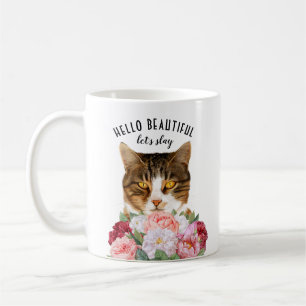 Funny Cat Flowers Hej BeSnyn Kaffemugg