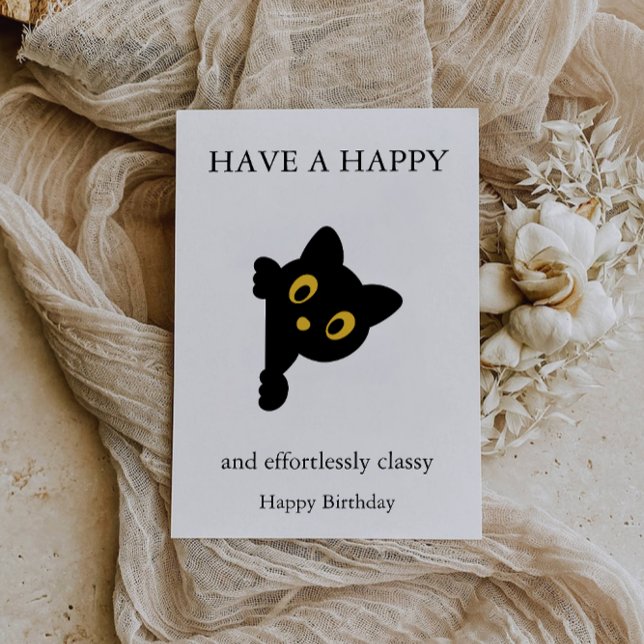 Funny Cat Födelsedagskort Inbjudningar (Funny Cat Birthday Cards)