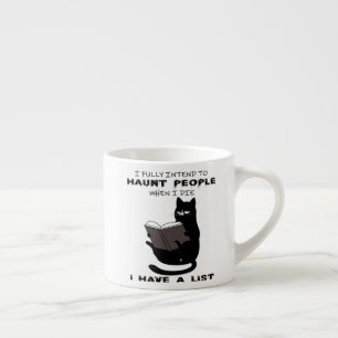FUNNY CAT, FUNNY Black Cat Ord, Cat read bok Espressomugg