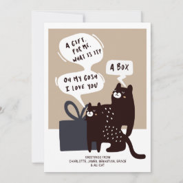 Funny Cat Gift (perfekt för många tillfälle) Humor Julkort