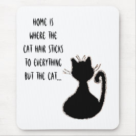 Funny Cat Hair Quote Cute Black Cat Silhouette Musmatta