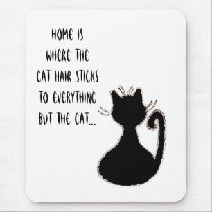 Funny Cat Hair Quote Cute Black Cat Silhouette Musmatta