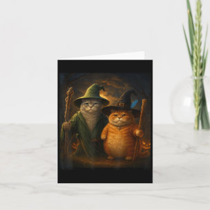 Funny Cat Halloween Cat Memer-guide Katt Konstig C Kort