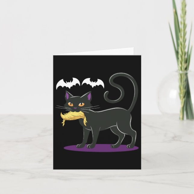 Funny Cat Halloween voting Val Usa Kort (Framsida)