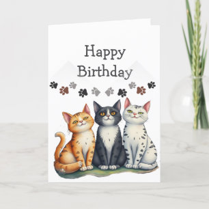 Funny Cat Herder Citat Cat Lover Birthday Tack Kort