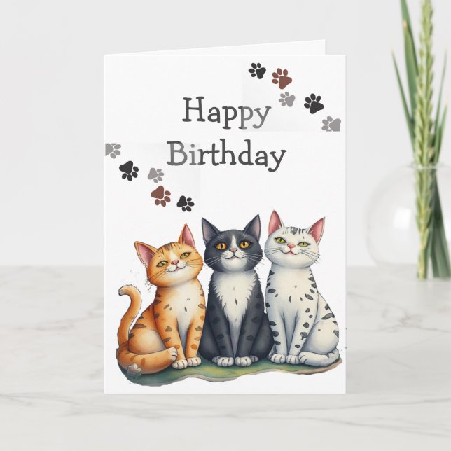 Funny Cat Herder Citat Cat Lover Birthday Tack Kort (Framsida)