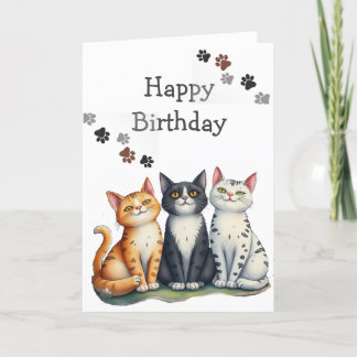 Funny Cat Herder Citat Cat Lover Birthday Tack Kort