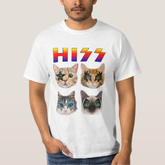 Funny Cat Hiss Rock and roll för Cat Lover T Shirt