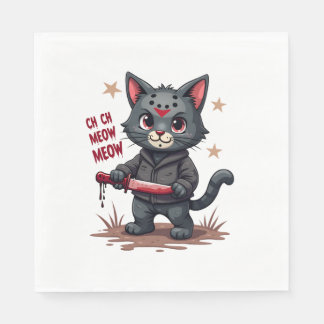 Funny Cat Horror Movies Cute Halloween for Cat Kit Pappersservett