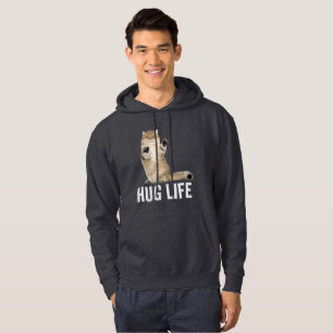 FUNNY CAT HUG LIFE HOODIE HOODIES MANAR
