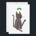 Funny Cat Humor Julkort<br><div class="desc">Njut av lite helgdag humor med den här roligten och den trevliga kattdesignen. Originalkonst av Nic Squirrell. Ändra texten på baksidan om du vill anpassa den.</div>
