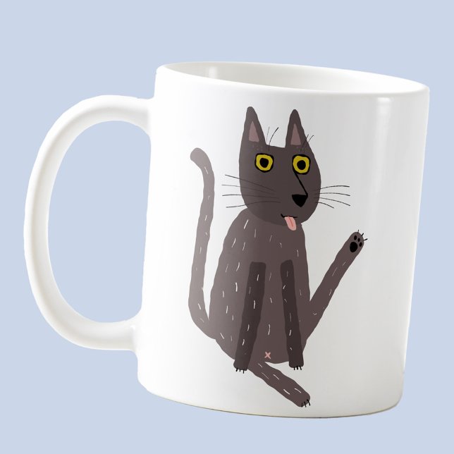 Funny Cat Humor Kaffemugg (Fun cat humor coffee mug)