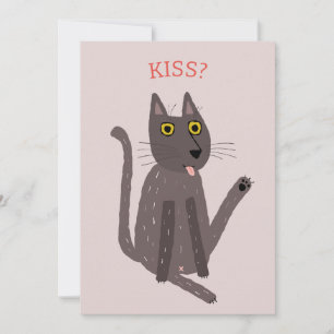 Funny Cat Humor-kort Julkort