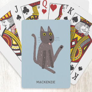 Funny Cat Humor Personlig Casinokort