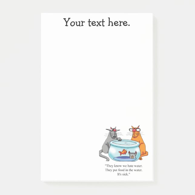 Funny Cat Humor Post-it Block (Framsida)