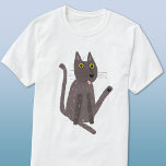 Funny Cat Humor T Shirt<br><div class="desc">En konstig katt tvättar. Eller kanske han bara gör yoga? Kyss honom på din egen risk! Ljug av vilken djurälskare som helst.</div>