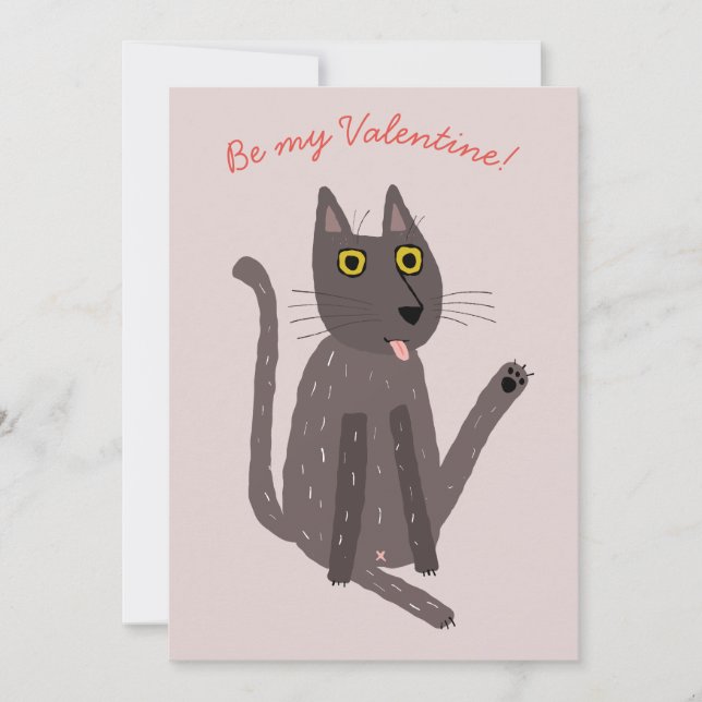 Funny Cat Humor Valentine Julkort (Framsida)