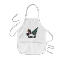 Funny Cat jul Kids Apron