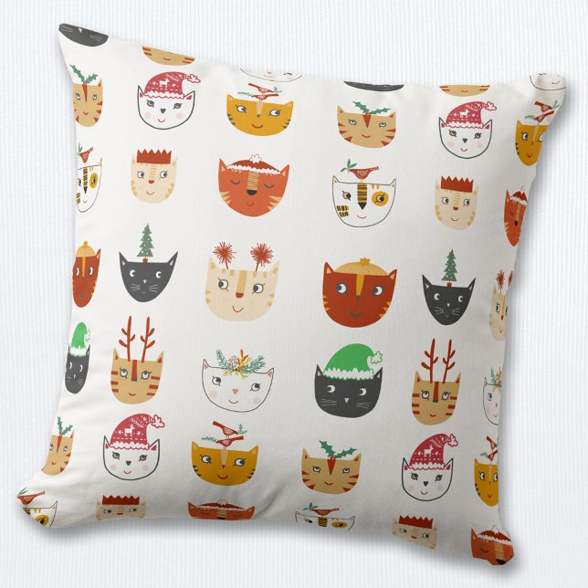 Funny Cat-jul Kudde (Fun Christmas Cat pillow)