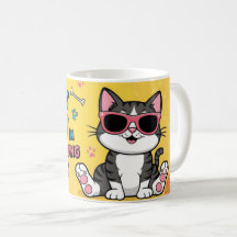 Funny Cat kaffe kopp Tecknad-katt