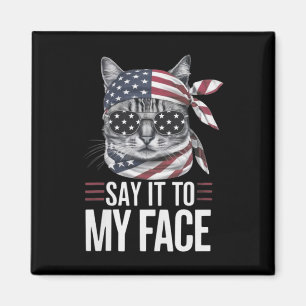 Funny Cat Kamala Harris 2024 säger det till min An Magnet