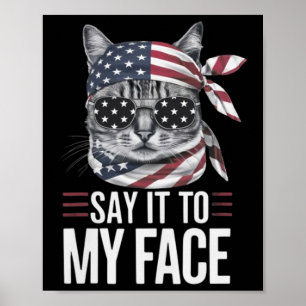 Funny Cat Kamala Harris 2024 säger det till min An Poster