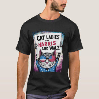 Funny Cat Kamala Harris Tim Walz Harris Waltz 2024 T Shirt