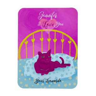 Funny Cat Kärlek You Personlig Valentine Magnet
