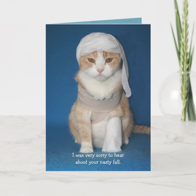 Funny Cat/Kattunge i Cast Kort (Framsida)